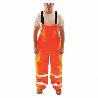 TINGLEY O24129 Rain Bib Overall Class E Orange 3XL