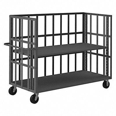 GRAINGER OPTFB72301AS95 Slat Cart 3000 lb 2 Shelf 72 in L