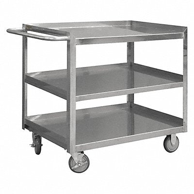 GRAINGER SRSC1618303FLD5PU Metal Shelf Cart 1 200 lb SS
