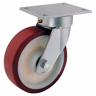 GRAINGER TFK125NT0E Kingpinless Plate Castor Rigid 550 lb.
