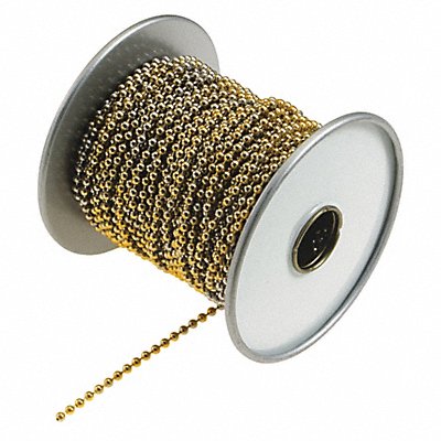 LUCKY LINE PRODUCTS 31800 Beaded Chain Spool 100 ft L Brass