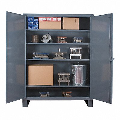 DURHAM MFG HDC1836784S95 Storage Cabinet 78 x36 x18 Grey 4Shlv