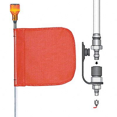 CHECKERS INDUSTRIAL PROD INC FS12LiquidO Warning Whip 12 ft Includes Flag