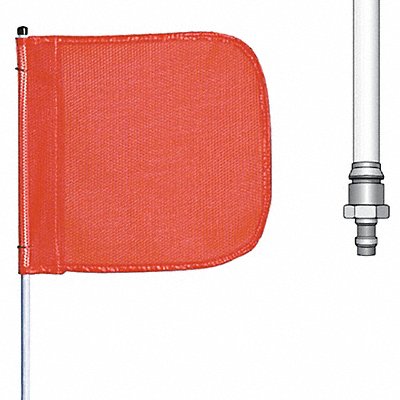 CHECKERS INDUSTRIAL PROD INC FS3QDO Warning Whip 3 ft Includes Flag