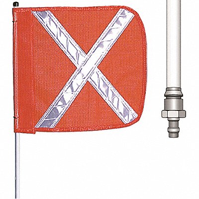 CHECKERS INDUSTRIAL PROD INC FS12XQDO Warning Whip 12 ft Includes Flag