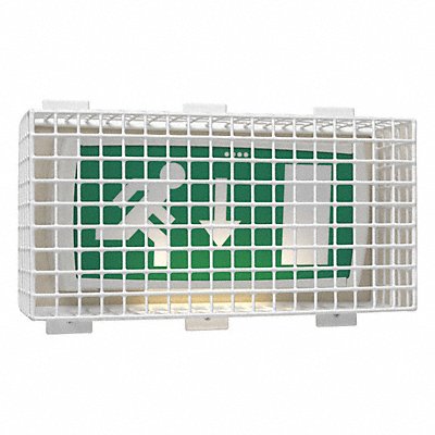 SAFETY TECHNOLOGY INTERNATIONAL STI9644 Wire Guard Steel White 17 3/4 Emrg Lght