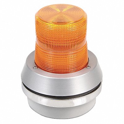 EDWARDS SIGNALING 51AN540W Flashing Light with Horn 120VAC Amb Lens