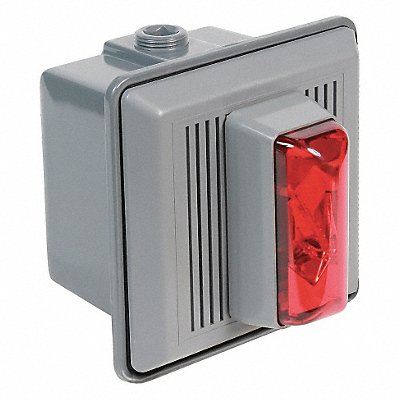 EDWARDS SIGNALING 868STRRN5 Horn Strobe Red 5-1/2 in H 120VAC