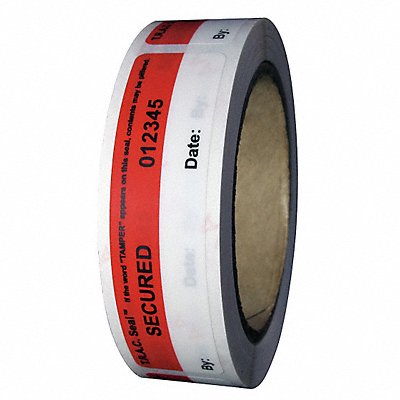 NOVAVISION INC ZS4829RWSN250 Tamper-Evident Tape 1In x 4In PK250