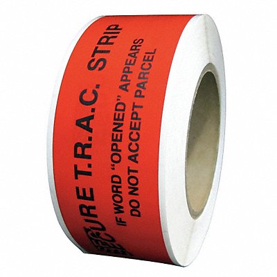 NOVAVISION INC ZSTO1277REAA250 Tamper-Evident Tape Red 2Inx9In PK250