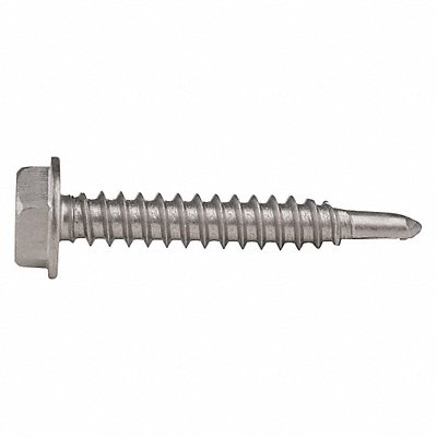 GRAINGER U318600190125 Drill Screw Hex #10 SS410 1.25 L PK50