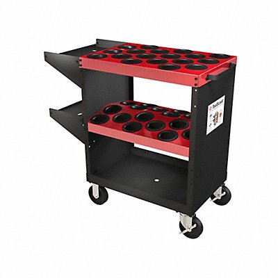 HUOT 13980 Rollng Cabinet 18 in W 35-1/4 in D Red
