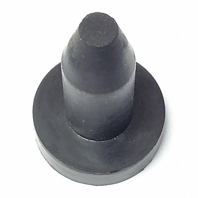GRAINGER 1580136S Bumper 3/4 in Black Rubber PK25