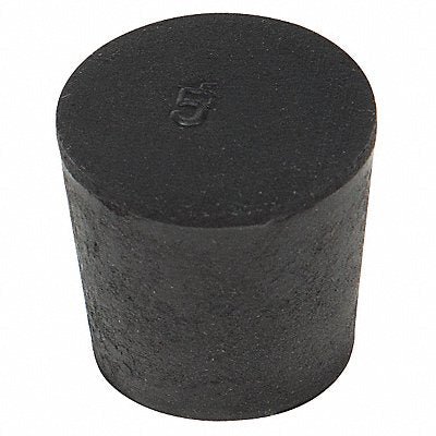 GRAINGER 5004 Stopper Sz 5 23 mm BDia Black 0 PK25