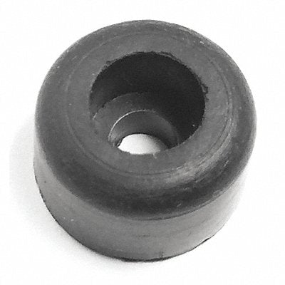 GRAINGER 2071017AL Bumper 1/2 in Black Rubber PK25