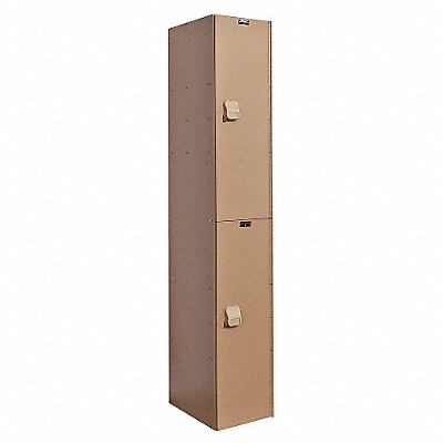 HALLOWELL HPL12822ATE Locker 2x1Locker Taupe 72 x12 x18 Assm