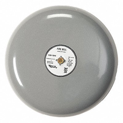 EDWARDS SIGNALING 438D10N5 Fire Bell Grey 10 In.
