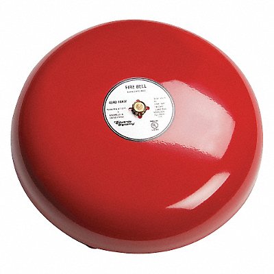 EDWARDS SIGNALING 438D10N5R Fire Bell Red 10 In.