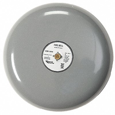 EDWARDS SIGNALING 439D10AW Fire Bell Grey 10 in 20 to 24V