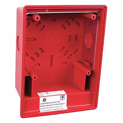 EDWARDS SIGNALING EG4RB Surface Box Red
