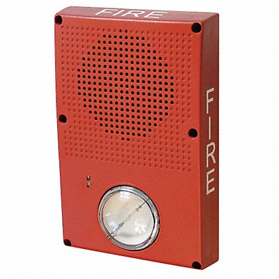 EDWARDS SIGNALING WG4RFSVMHC Outdoor Speaker Strobe Marked Fire Red