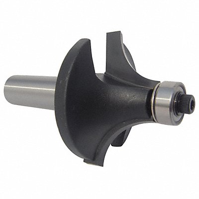 WESTWARD 16Y535 Roundover Cut Profile Router Bit 1-1/4