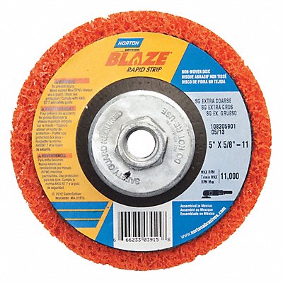 NORTON 66623303915 Non Woven Depressed Centre Disc 5 in Dia