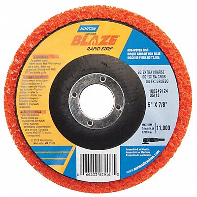 NORTON 66623303916 Non Woven Depressed Centre Disc 5 in Dia