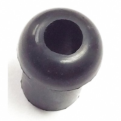 GRAINGER 628034S Bumper 1/2 in Black Rubber PK25