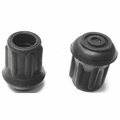 GRAINGER LTB16B Protective Leg Tip SlipOn Rd 31/64 PK25