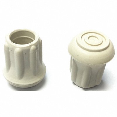 GRAINGER LTB16WW Protective Leg Tip SlipOn Rd 31/64 PK25