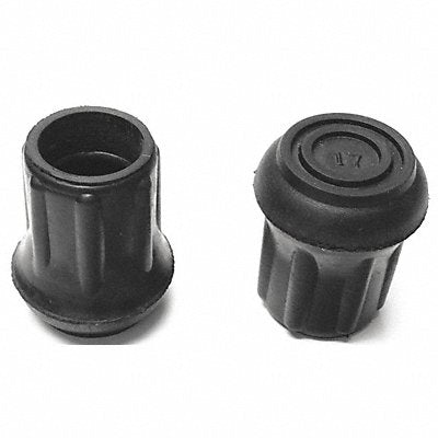 GRAINGER LTB17B Protective Leg Tip SlipOn Rd 39/64 PK25