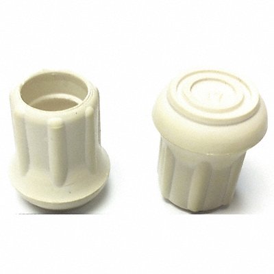 GRAINGER LTB17W Protective Leg Tip SlipOn Rd 39/64 PK25