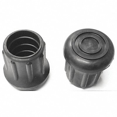 GRAINGER LTB19BW Protective Leg Tip SlipOn Rd 55/64 PK25