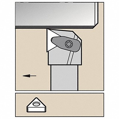 WIDIA DTGNR123BKC3 Toolholder ISO D-Style Clamping