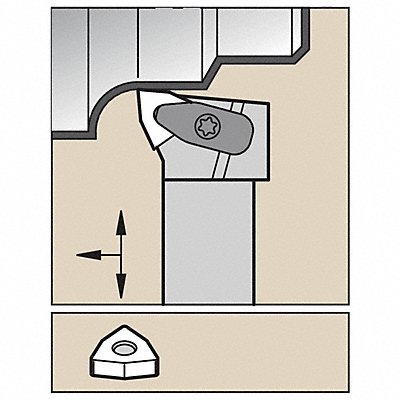 WIDIA DWLNR123BKC3 Toolholder ISO D-Style Clamping