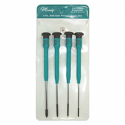MOODY TOOL 580410 Phillips Driver Set ESD 4 Pc