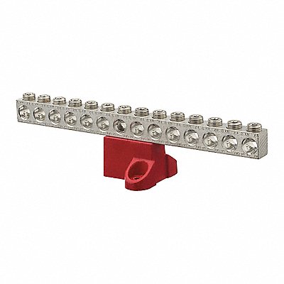 NSI INDUSTRIES GBA2014 Ground Bar Aluminum 14 Circuit 2/0-14AWG