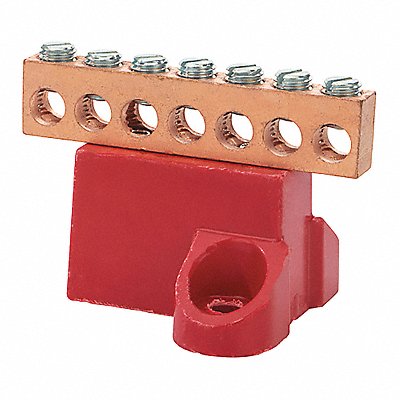 NSI INDUSTRIES GBC27 Ground Bar Copper 7 Circuit 2-14 AWG