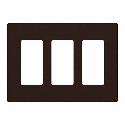 LUTRON CW3BR Wallplate 3-Gang Decora Brown