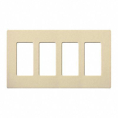 LUTRON CW4IV Wallplate 4-Gang Decora Ivory