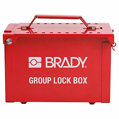 BRADY 175462 Group Lockout Box 9 in H Red