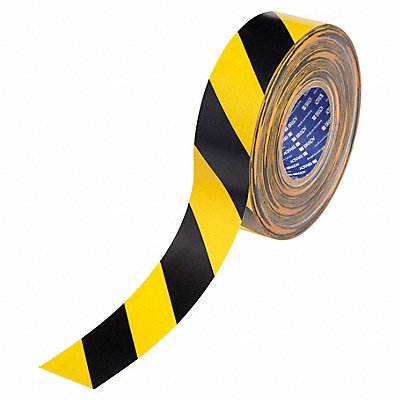 BRADY 177017 Floor Marking Tape Black/Yellow 2 W 100ft