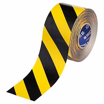 BRADY 177024 Floor Marking Tape Black/Yellow 4 W 100ft