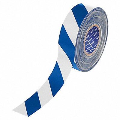BRADY 177050 Floor Marking Tape Blue/White 2 W 100ft