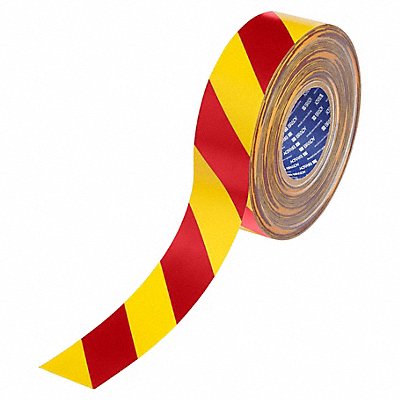 BRADY 177052 Floor Marking Tape Red/Yellow 2 W 100ft