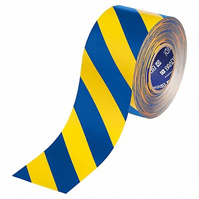 BRADY 177053 Floor Marking Tape Blue/Yellow 4 W 100ft