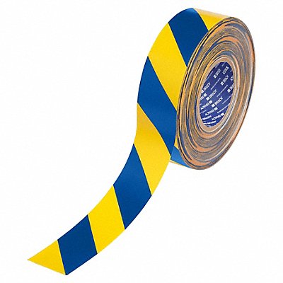 BRADY 177058 Floor Marking Tape Blue/Yellow 2 W 100ft
