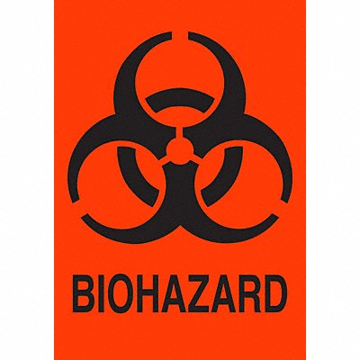 BRADY 18766LSA Lbls BIOHAZARD 5x3.5 20PK