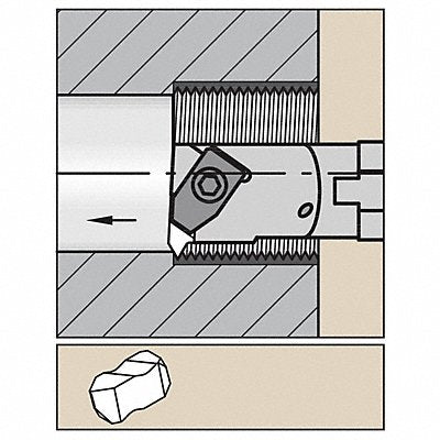 WIDIA A16NEL3 Thread Turning Toolholder A16NEL3